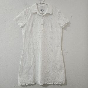 Crown & Ivy White Eyelet Mini Dress